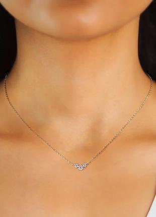 Кольє, кулон з муассанітами, сертифікат. колье, кулон, муассанит