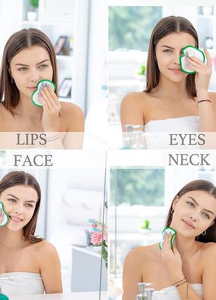 Багаторазові спонжі із бамбукового волокна 23 шт, рукавичка для м2 фото