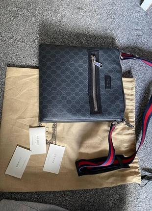 Сумка gucci supreme canvas cross-body bag10 фото