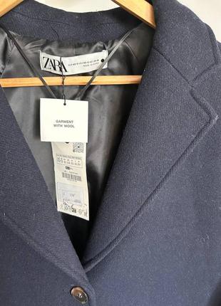 Zara шерстяний плащ ( пальто )