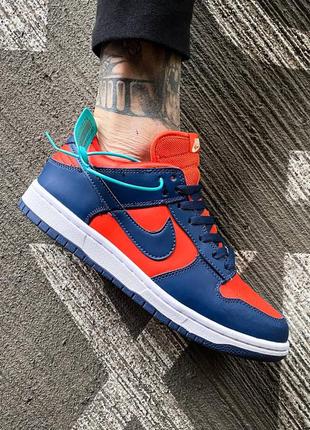 Мужские кроссовки nike dunk low cl "utility orange/meteor blue-sail