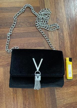 Новамаленька каркасна бархатна оксамитова сумочка кросбоді  valentino  італія 🇮🇹