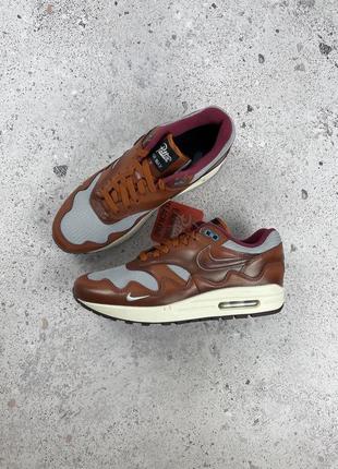 Nike air max 1 x patta dark russet мужские кроссовки оригинал