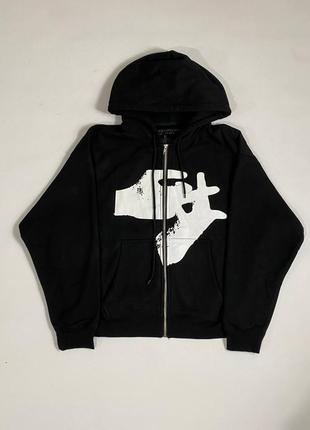 Зіп худі playboi carti hands zip up hoodie black men’s унісекс чорна