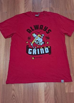 Мужская уникальная винтажная футболка carhartt с большим лого