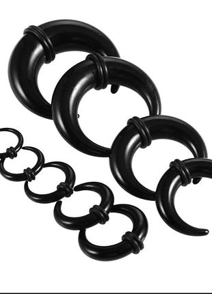 Маленькие тоннеля для носа черный пирсинг