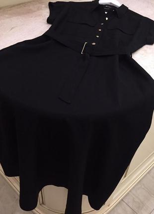 Нова.чорна сукня з льону c&a premum  linen european grown linen dress noir black оригінал. зі свіжи
