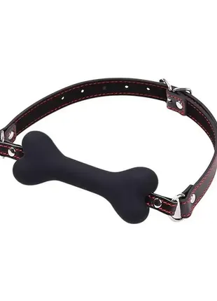 Кляп "кость" в рот для bdsm и ролевых игр чёрный