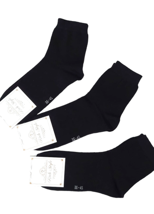 Набор 6 пар женские черные носки "rich style" 36-41р. средняя высота, демисезонные женские носки