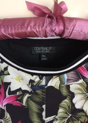 Стильне літнє плаття з тканини, що стягує, в тропічний принт topshop9 фото