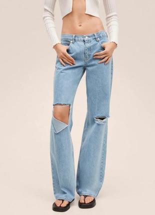 Широкие длинные джинсы от mango, все размеры, испания, оригинал