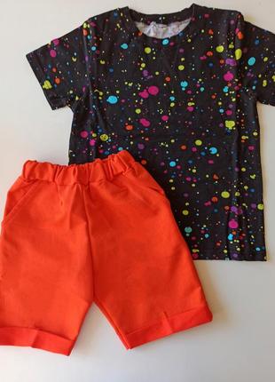 Комплекти для хлопчика: футболка і шорти для дітей на зріст: 86-128см