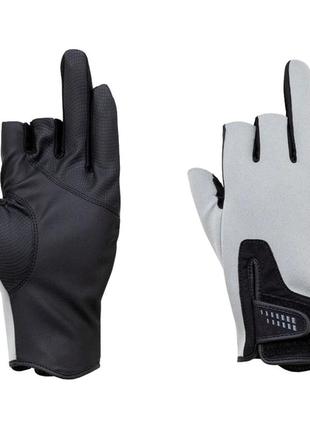 Рукавички shimano pearl fit gloves 3 m к:gray