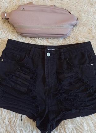 Шорты женские черные misguided