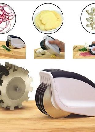 Ніж для нарізування 3 в 1 rolling mincer і tenderizer з часниковим пресом овочерізка