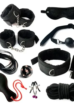 Бдсм набір з 10 предметів (3) - чорний