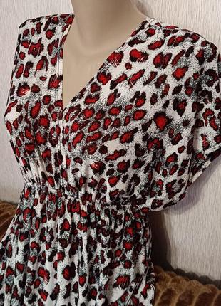 Платье сарафан леопард р. 59-523 фото