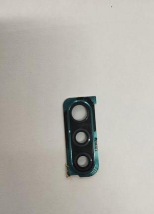 Скло камери для samsung a307 galaxy a30s, чорне, з рамкою