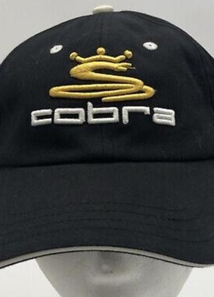 Черная кепка для гольфа king cobra new era с регулируемым ремешком. вперёд
