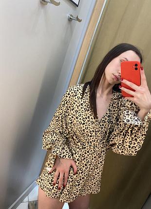 Блузка леопардова подовжена