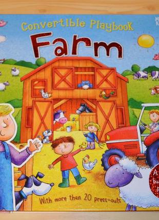 Convertible playbook farm, детская книга на английском