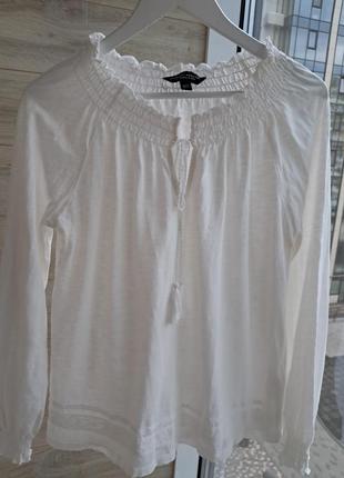 Белая блуза реглан dorothy perkins разм м сорочка8 фото