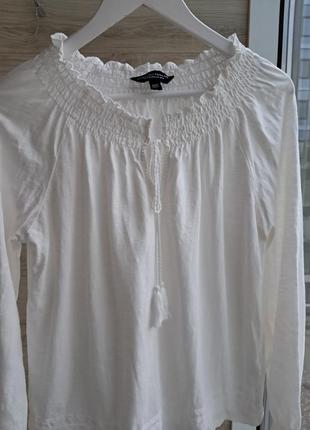 Белая блуза реглан dorothy perkins разм м сорочка4 фото