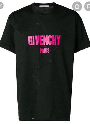 Футболка з лімітованої серії брендова givenchy limited edition pink distressed shirt оригінал. size