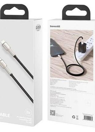 Кабель зарядки для iphone 1 метр baseus cafule metal type-c to li