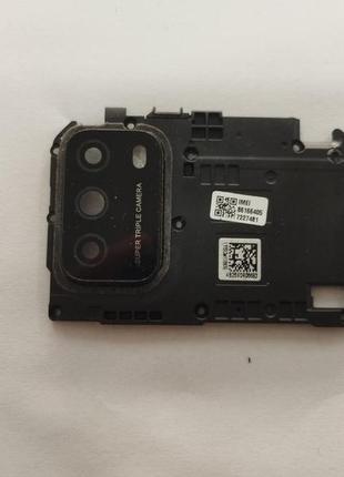 Стекло камеры xiaomi poco m3 с рамкой, сервисный оригинал