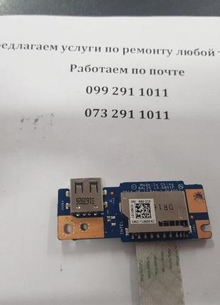 Додаткова плата для ноутбука dell inspiron 15-5565, 5567, bal20, ls-d801p, шлейф, usb