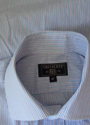 Рубашка статусная в полоску под запонки 'crombie' 50-52р