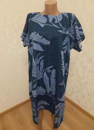 Лляна льняна пряма сукня великий розмір