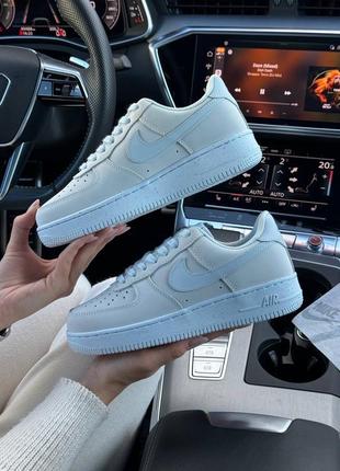 Жіночі кросівки nike air force 1 gray blue3 фото