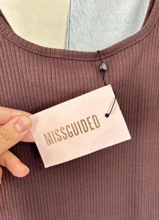 Новий коричневий боді в рубчик missguided 🤎🍫