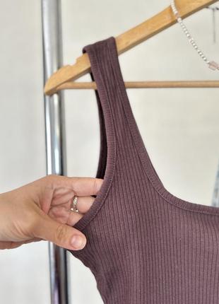 Новий коричневий боді в рубчик missguided 🤎🍫