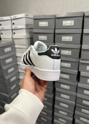 Adidas superstar 'white black'4 фото