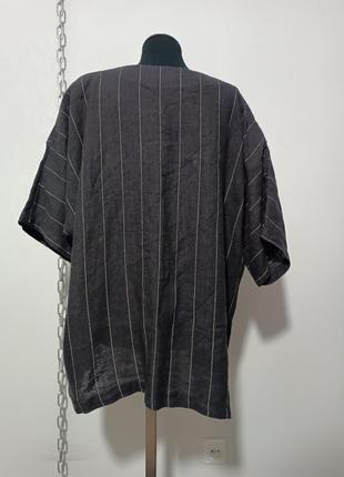 Блуза футболка топ из 100% льна пэчворк marc abbas ,femme , one size4 фото