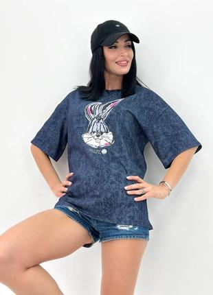 Жіноча літня футболка з принтом з кроликом роджером туреччина