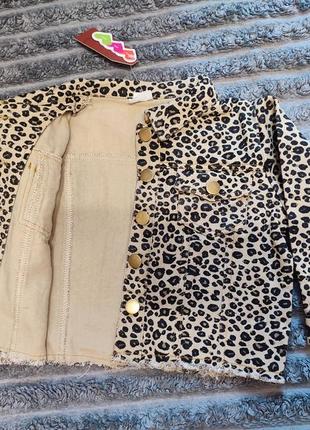 Джинсовая куртка, джинсовая куртка, леопардовая джинсовая куртка, джинсовый пиджак2 фото