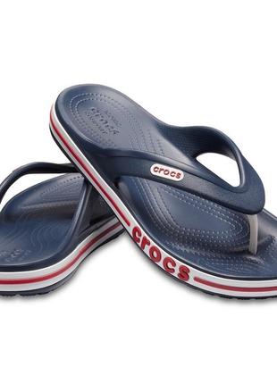 Crocs bayaband flip navy синие крокс унисекс шлепанцы вьетнамки (р. 36-44)