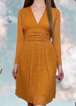 Новое оранжевое миди платье на низкий рост2 фото