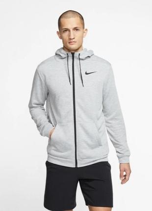 Серое мужское спортивное худи свитшот футболка nike tech fleece размер m