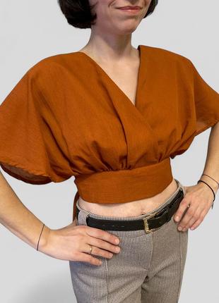 Укорочена блуза блузка блузи блузки блузы кофта топ топи топики3 фото