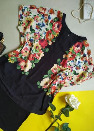 Дизайнерская блуза с цветочным принтом6 фото