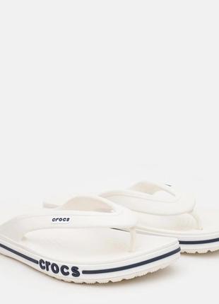 Crocs bayaband flip white крокс кроксы унисекс шлепанцы вьетнамки (р. 36-44)