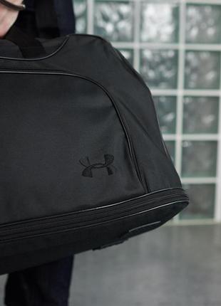 Дорожня сумка under armour чорна, чорне лого (мал.)8 фото