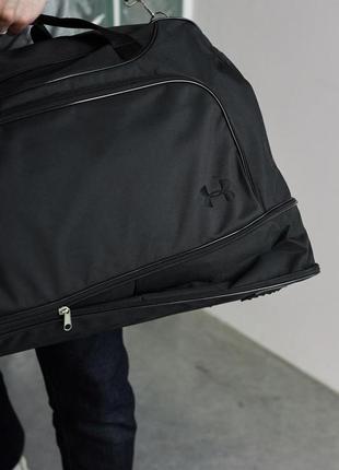 Дорожня сумка under armour чорна, чорне лого (мал.)5 фото