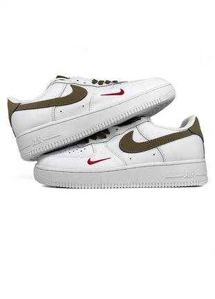 Nike air force 1 (белые с коричневым)