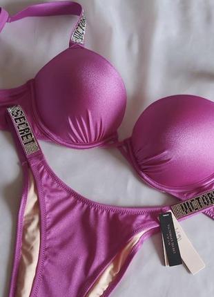 Купальник пуш ап со стразами victoria’s secret оригинал виктория секрет купальник